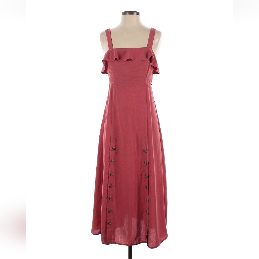 ASOS Rose Mauve Maxi Dress with Ruffle Bodice